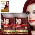 thumbnail image 2 of (5 pack) Herbishh Hair Color Shampoo for Grey Hair – Hair Dye Shampoo with Bio-Active Ingredients – Long Lasting Color – Travel-Friendly Pack (10 x 30ml Sachets) + 1 Pack Hair Mask Sachets (Grape Red), 2 of 9