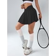 thumbnail image 5 of Womens Tennis Skirt with inner Shorts Pockets Shorts Crossover High Waisted Athletic Skorts Skirts for Golf Running Workout and Yoga Sports Activewear Black S, 5 of 7