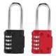 thumbnail image 1 of Candados con código de 2 unidades, candado reiniciable de arco largo de 4 dígitos para puertas exteriores, cobertizos, cercas, almacenamiento con cerrojo y casilleros de gimnasio, 1 of 8