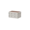 thumbnail image 2 of Foldable Storage Box for Camping & Car Trunk - 20L Organizer with Wooden Lid & Handles, 2 of 9