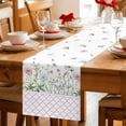 thumbnail image 5 of Spring Daisy Table Runner 36 Inches Long Farmhouse Dress Scarves, Pink Moroccan White Wildflowers Country Plants Dining Tablerunner for Coffee Table/Kitchen Island/Party Décor, Small 13" x 36", 5 of 8