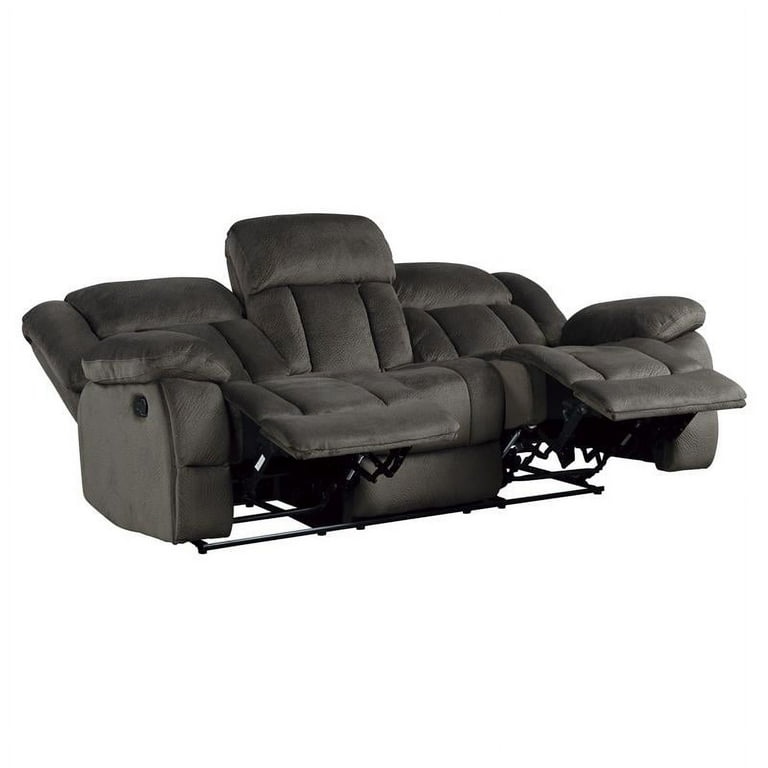 Black microfiber 2024 reclining sofa
