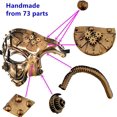 thumbnail image 3 of Máscara veneciana Steampunk de metal, máscara de cyborg, máscara de mascarada para fiesta de disfraces de Halloween, fantasma de la ópera, baile de carnaval, 3 of 4