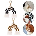 thumbnail image 3 of 2 Llaveros a La Moda, Adorno de Llavero para Bolso, Monedero, Mujer , marrón y negro, 3 of 5