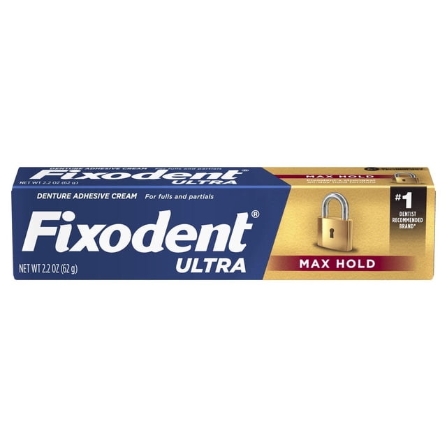 Adhesivo Dental Fixodent Ultra Máxima Fijación Paquete de 7 Tubos de 62 g
