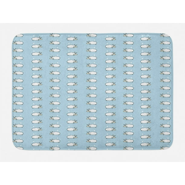 Baby Bath Mat Counting Sheep Pattern Sleeping Monsters Sweet Baby Bath Mat Counting Sheep Pattern