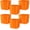 Orange, variant on 6 Pcs 3 Quart Bucket for Cleaning Small Sanitizer Bucket for Restaurant Square Plastic Pail with Handles for Home, Offices, Commercial Use, Food Service(Gray)