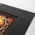 thumbnail image 5 of SEGMART 28'' Outdoor Gas Fire Pit Table, 40,000 BTU Propane Patio Heater with Lid and Lava Rocks, Propane Fire Pit Table with Auto-Ignition for Garden Patio Backyard Picnic, 5 of 8