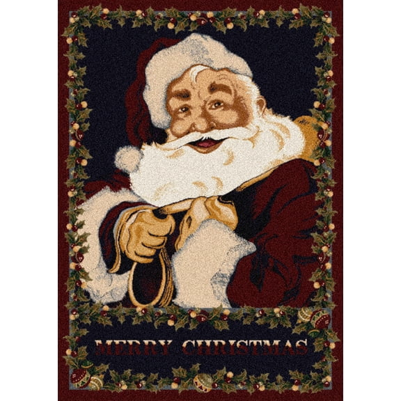 Milliken Multi-Color Door Mat St. Nick St Nick - Aprx 2' 8" x 3' 10"