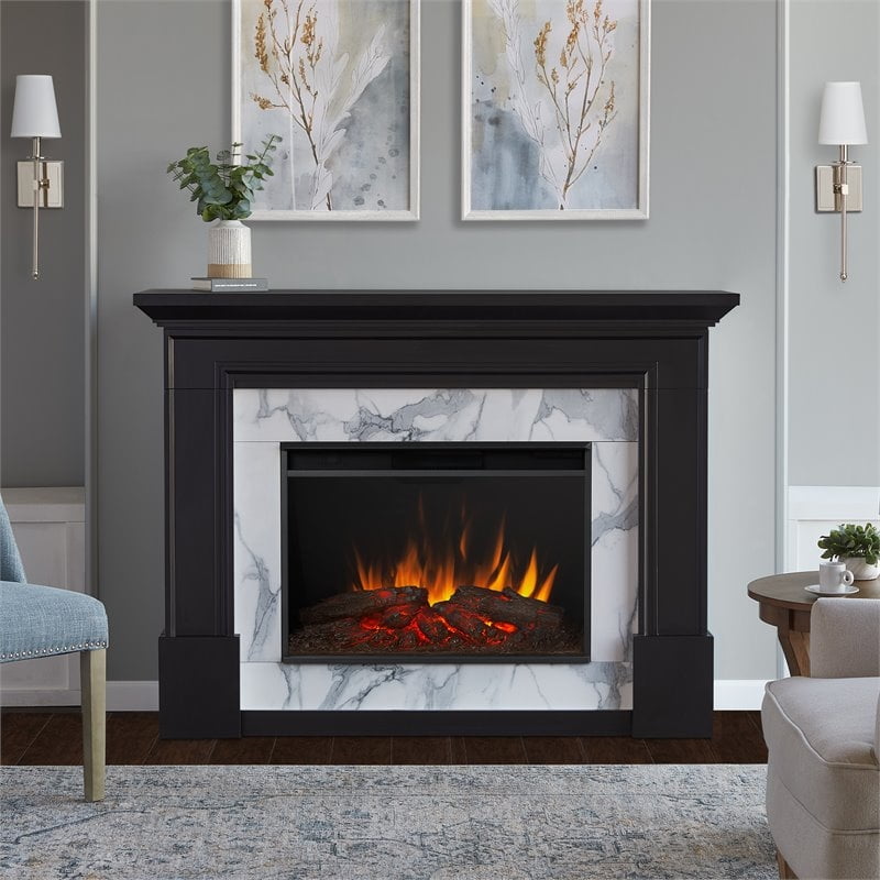 Real Flame Canada Contemporary Wood Merced Grand Electric Fireplace in  Black | Walmart Canada