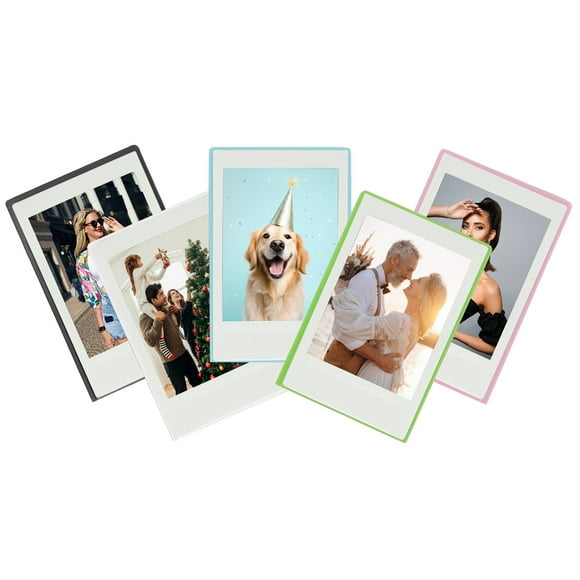 Uxcell Fridge Magnetic Frame, Mini Picture Frames Photo Frame Instant Film Small Picture Holder for Fujifilm Refrigerator 5 Colors 5
