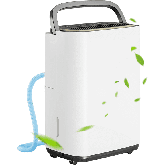 UrbanSync 15-Pint (DOE), Max 50PT 5000 Sq.Ft Dehumidifier, 24H Dehumidifiers with Drain Hose for Basement, Large Compressor Dehumidifier for Basement/Laundry/Bedroom/Office
