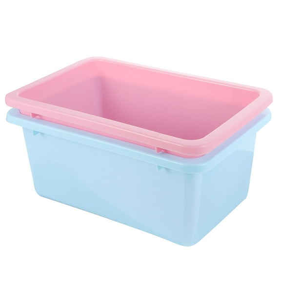 Hytrove Small Organizer Bins Plastic Storage Box Assorted Color 2Pcs