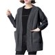 thumbnail image 2 of Suéter de cuello en V para mujer, cárdigan de punto holgado de otoño e invierno, suéter holgado de largo medio para mujer, suéter de cuello en V, blusa para mujer, 2 of 6