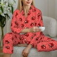 thumbnail image 6 of Kdxio Ladybugs On Red Polka Dot Women's Pajama Sets Long Sleeve Button Down Sleepwear Nightwear Soft Pjs Lounge Sets-Small, 6 of 7