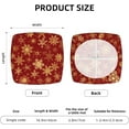 thumbnail image 2 of Set of 6 Removable Chair Seat Covers for Dining Room, Vintage Christmas Snowflake Stretchable Office Kitchen Chair Slipcovers Cushion Protector Red Furniture Decor, 16.9x16.9 Inches, 2 of 6