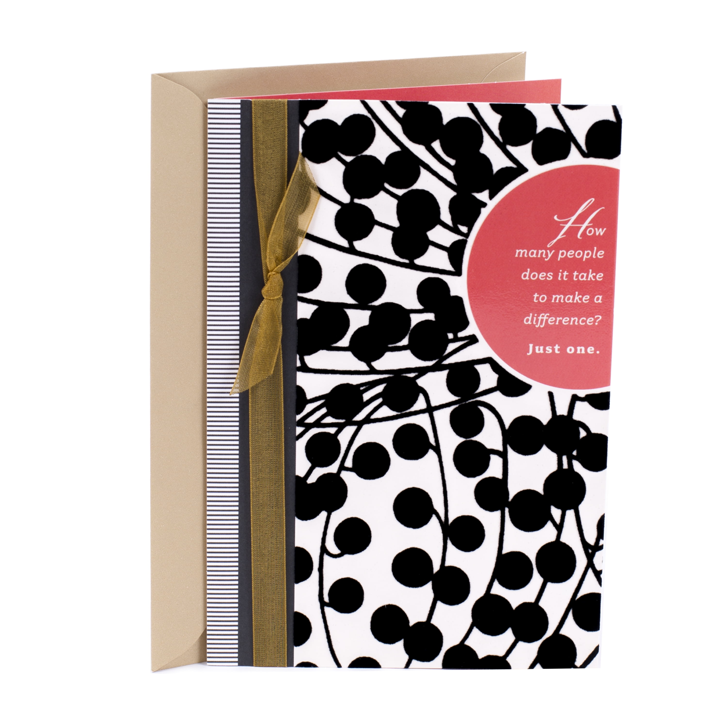 Hallmark Thank You Greeting Card (Black and White Pattern)