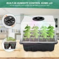 thumbnail image 2 of Seed Starter Tray with Grow Light Cells Seed Starter Kit with Adjustable Humidity and Dome Brightness Heightened Lids Mini house Plant Germination Tray Kit for Seeds Growi, 2 of 9
