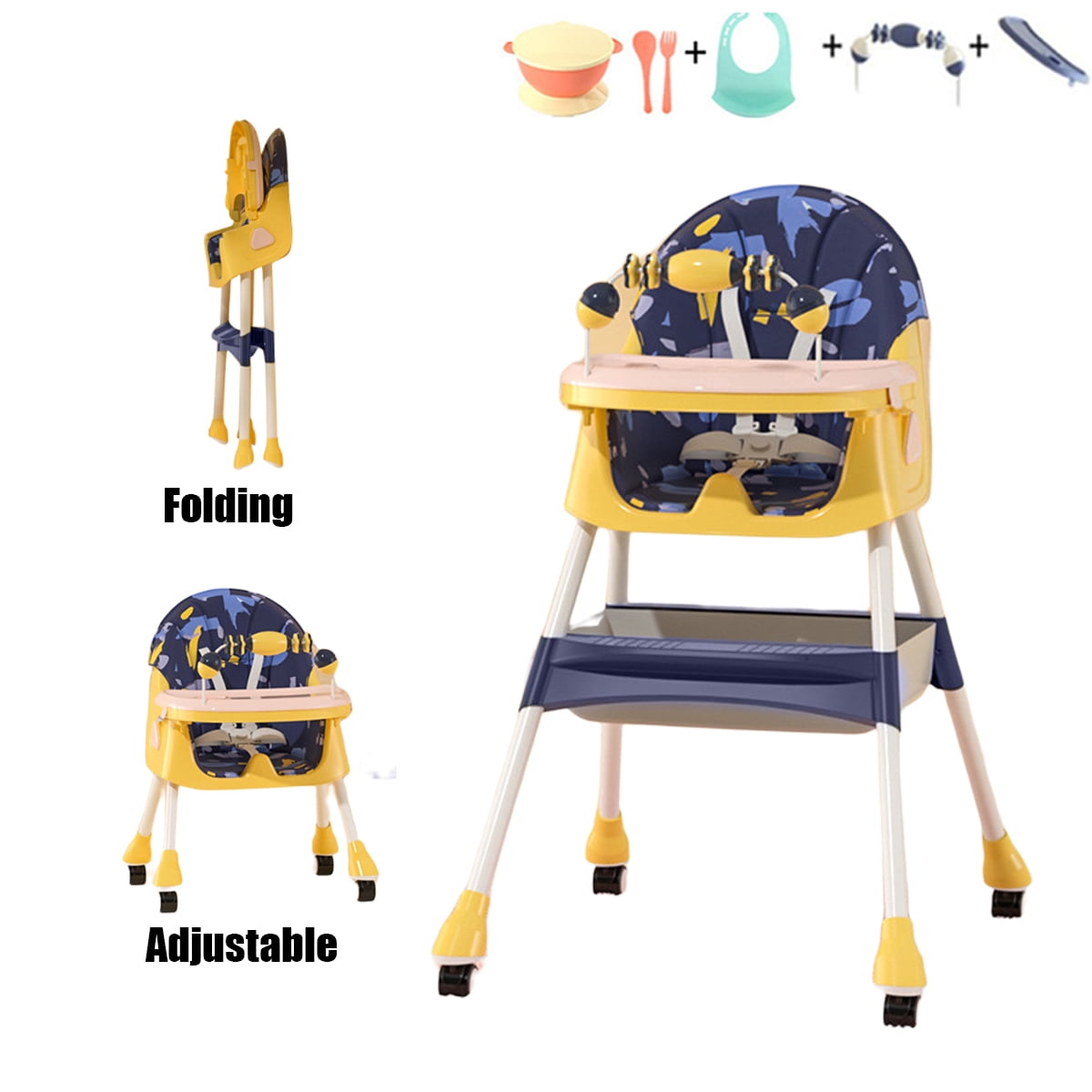 4in1 Baby Highchair Adjustable Kid Chair Baby Dining Chairs Eat