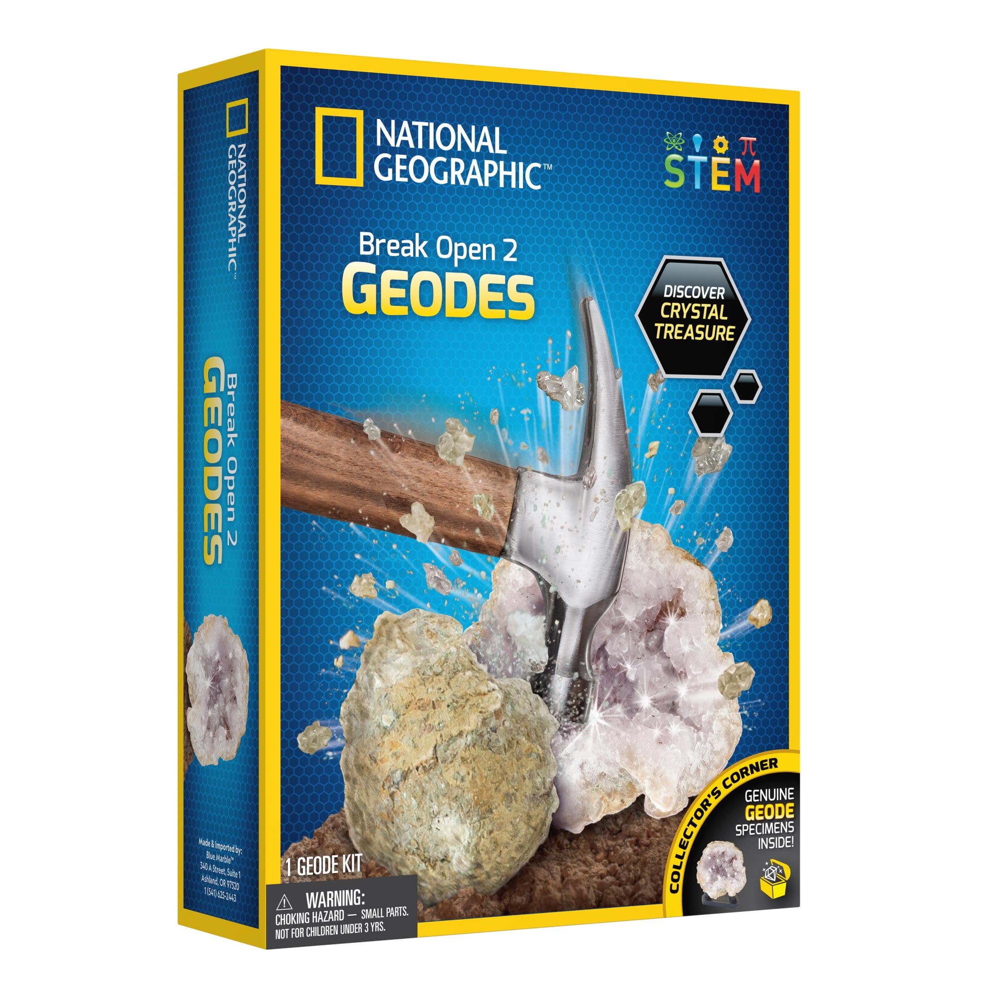 National Geographic 80478Tieferlegungsfedern Break offen 2 echten Geode.