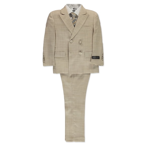 Kids World Boys' 5-Piece Mogul Linen Suit Color: tan Size: 8