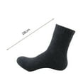 thumbnail image 6 of HEVIRGO 1 Pair Mid-Tube Ribbed Cuffs High Elastic Fleece Lining Unisex Socks Faux Wool Knitted Solid Color Warm Crew Socks, 6 of 8
