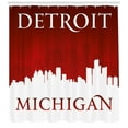thumbnail image 3 of Ambesonne Detroit Shower Curtain, Michigan City Letters, 69"Wx84"L, Red and White, 3 of 3