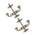 thumbnail image 1 of unbranded 2Ud Velas De Metal Negro Estilo Europeo Doble Vintage Para, 1 of 8