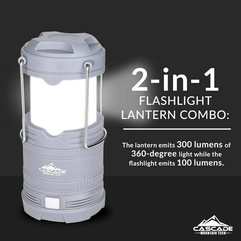 Cascade Mountain Tech 300-Lumen Pop-up LED Flashlight Lantern - 2