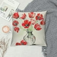 thumbnail image 2 of COMIO Spring Tulip Pillow Covers Red Vases Floral Pillow Cases Throw Pillows Farmhouse Valentines Decoration for Living Room Bedroom Cushion Outdoor, 2 of 5