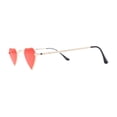 thumbnail image 3 of Ditzy Small Heart Shape Dazed Hippie Metal Rim Sunglasses Gold - Red, 3 of 4