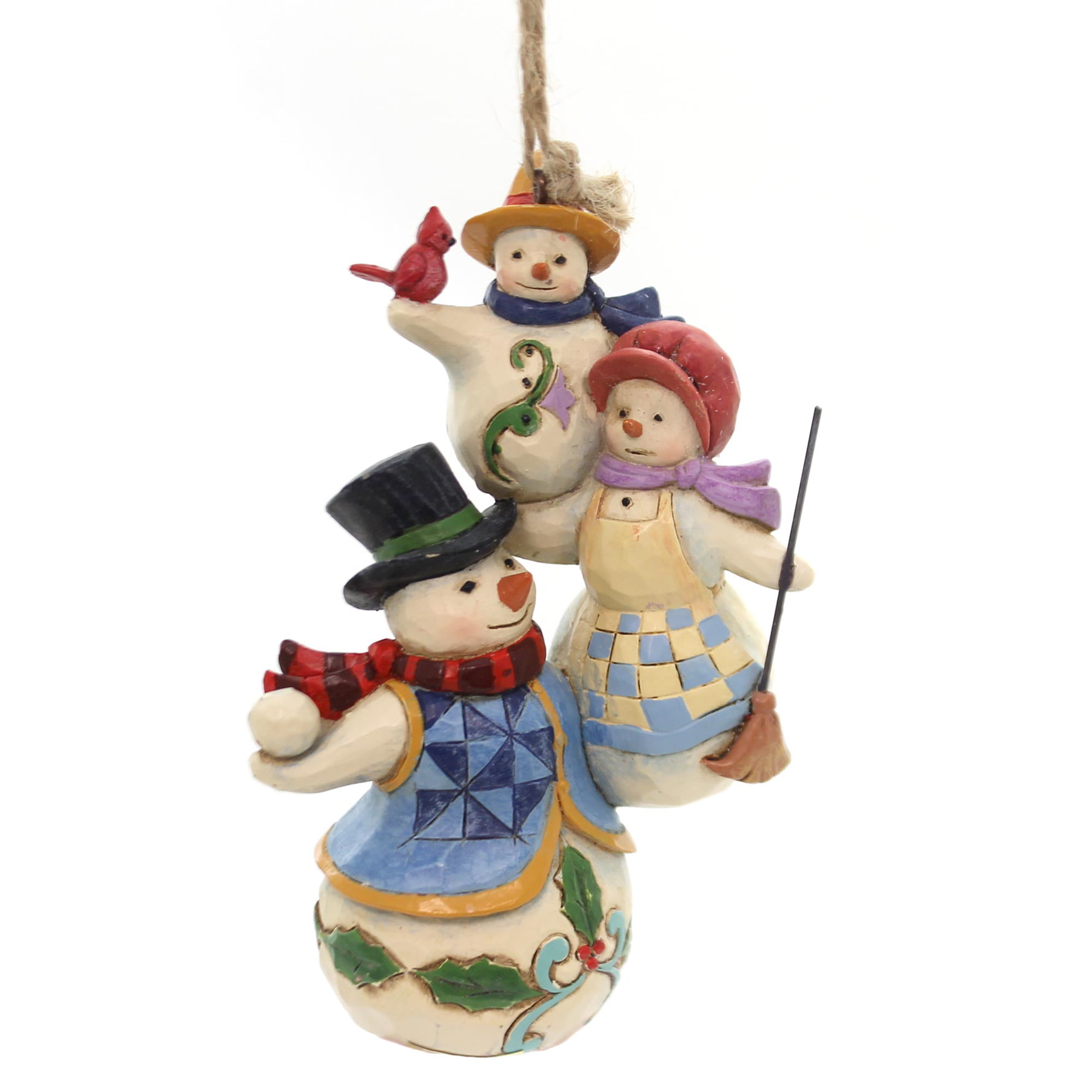 Jim Shore STACKED SNOWMAN ORNAMENT Polyresin Heartwood Creek 4058821 ...