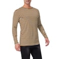 thumbnail image 4 of Lars Amadeus Men's Striped T-Shirt Long Sleeves Crew Neck Stripe Basic Tops, 4 of 6