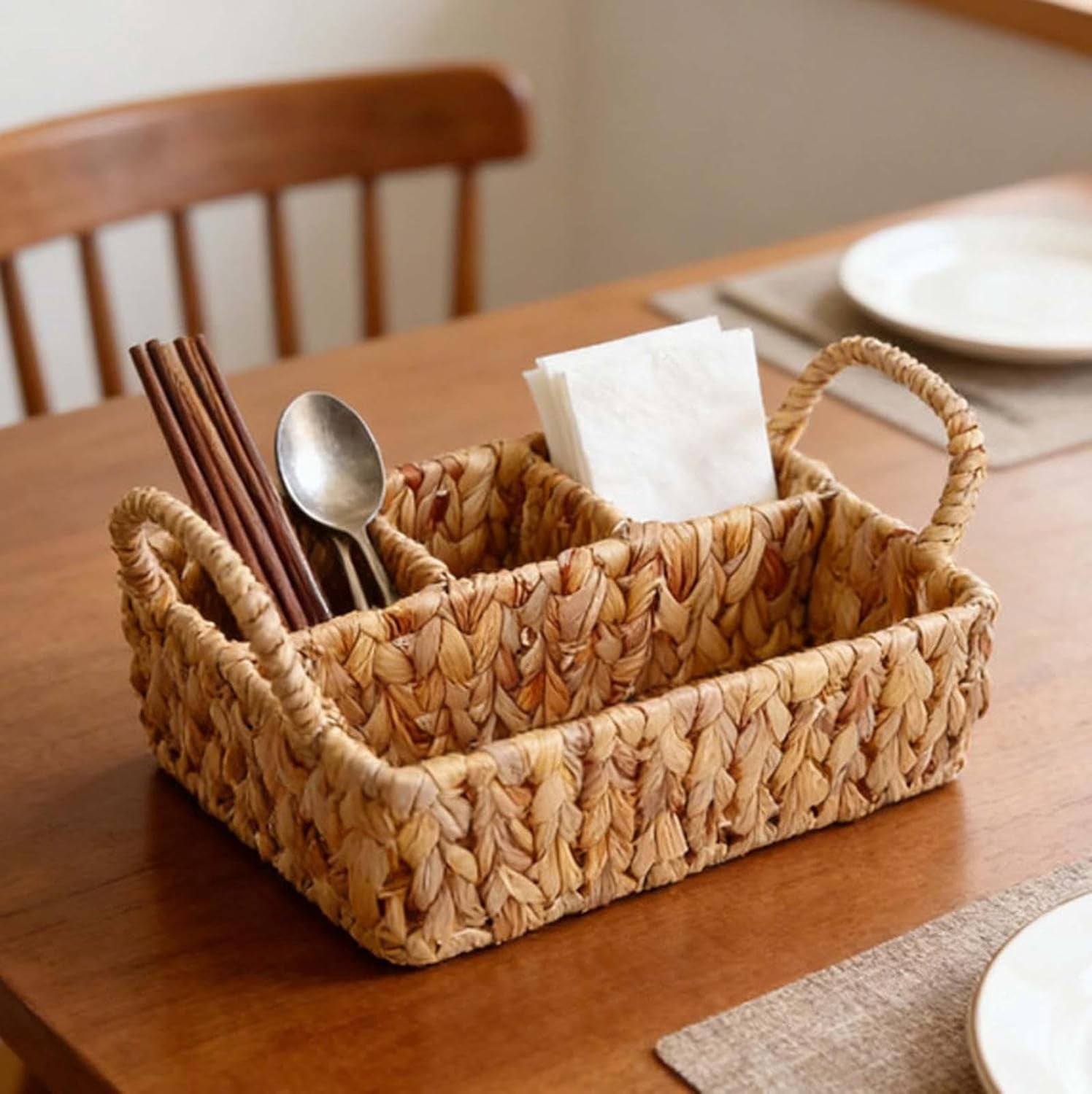 Diaper Caddy Organizer, Handwoven, Nursery Storage Bin