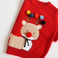 thumbnail image 5 of GYRATEDREAM Toddler Kids Girl Boy Christmas Sweater Long Sleeve Xmas Elk Reindeer Embroidery Knitted Crewneck Tops Baby Autumn Winter Warm Pullover Red for 2-6Y, 5 of 8