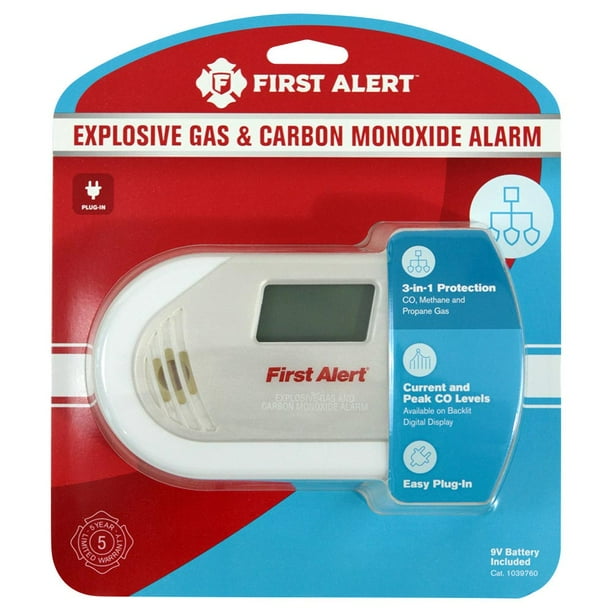 First Alert Combination Explosive Gas & Carbon Monoxide Alarm, Digital