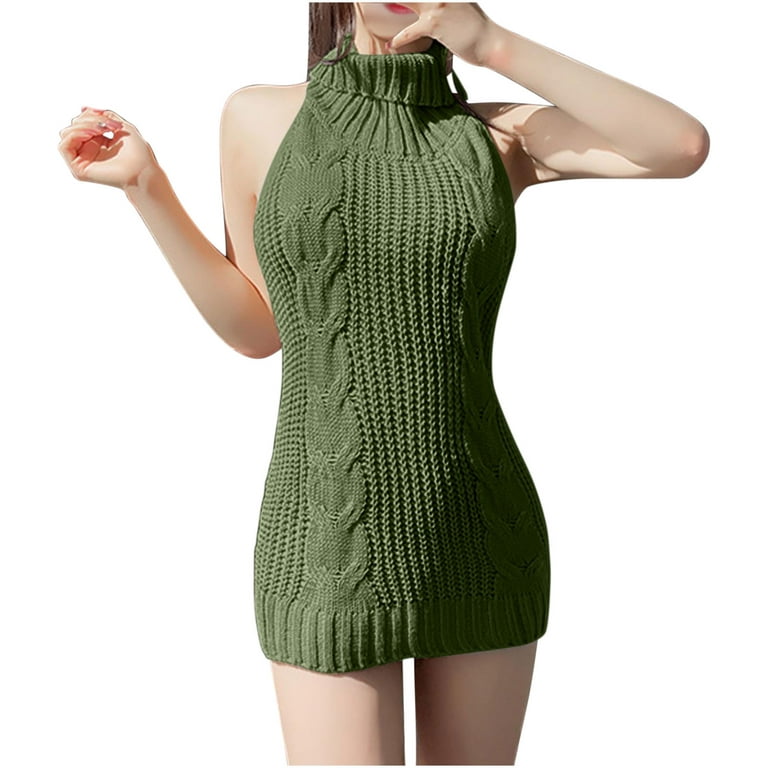 Sexy Lingerie For Women Fishnet Halter Chemise Deep V Hot Mesh Mini Dress  Bodysuit