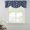 Blue, variant on Christmas Snowflakes Tie Up Valance Curtains for Windows, Kitchen Curtains Window Treatments, Xmas Winter Watercolor Grey White Short Window Shades Valances for Bedroom Bathroom Cafe 42"x12"