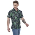 thumbnail image 5 of LA LEELA Men's Hawaiian Shirts Short Sleeve Button Down Shirt Mens Summer Holiday Beach Shirts Casual Aloha Tropical Shirts for Men Funny S Allover Palm Leafs, Black, 5 of 6