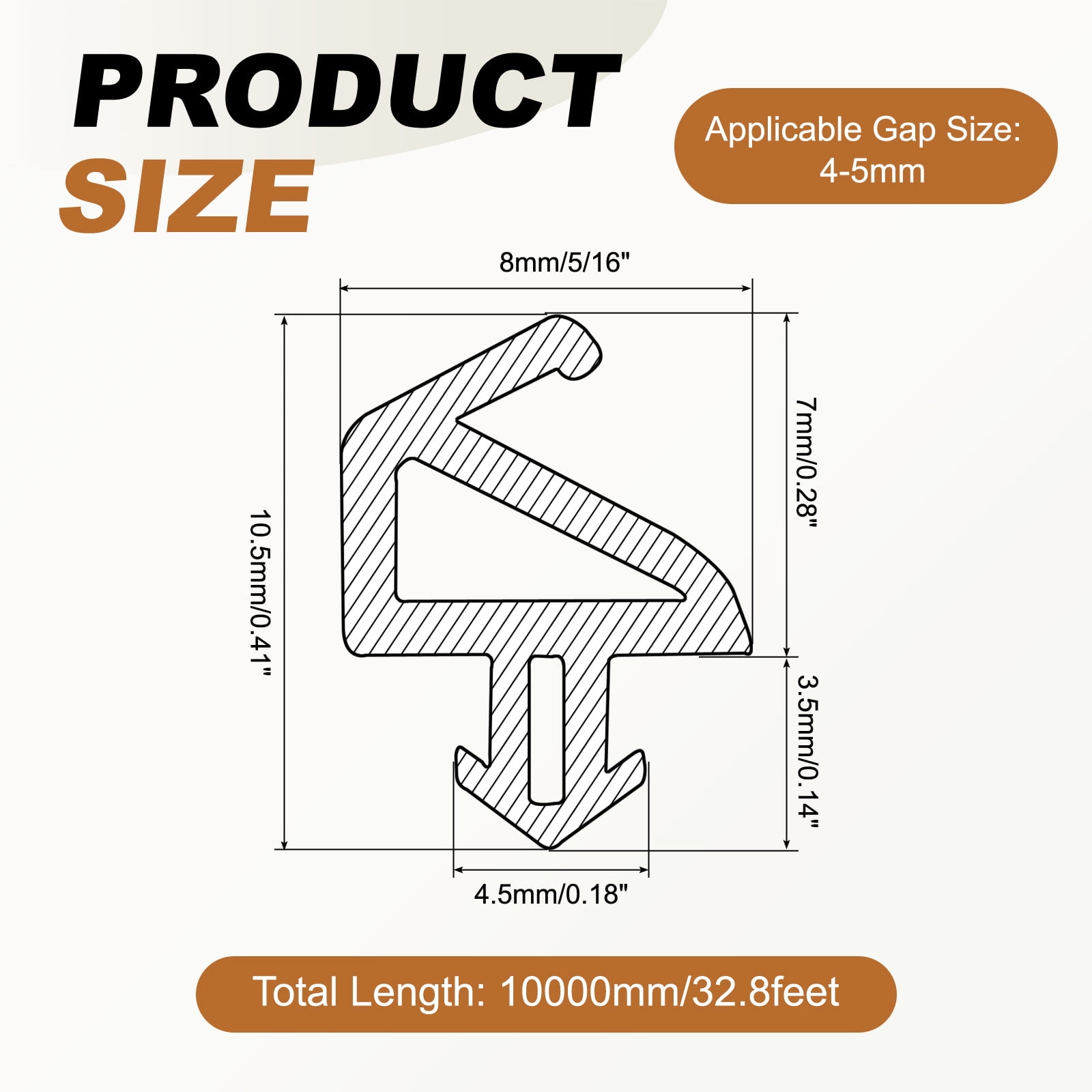 Uxcell Kerf Weather Stripping Seal Strip (32.8ft x 5/16") - PO Shape Kerf Noise Reduction Rubber Flange Window Weatherstrip Seal for Door Frame Windows Card Slot, Black