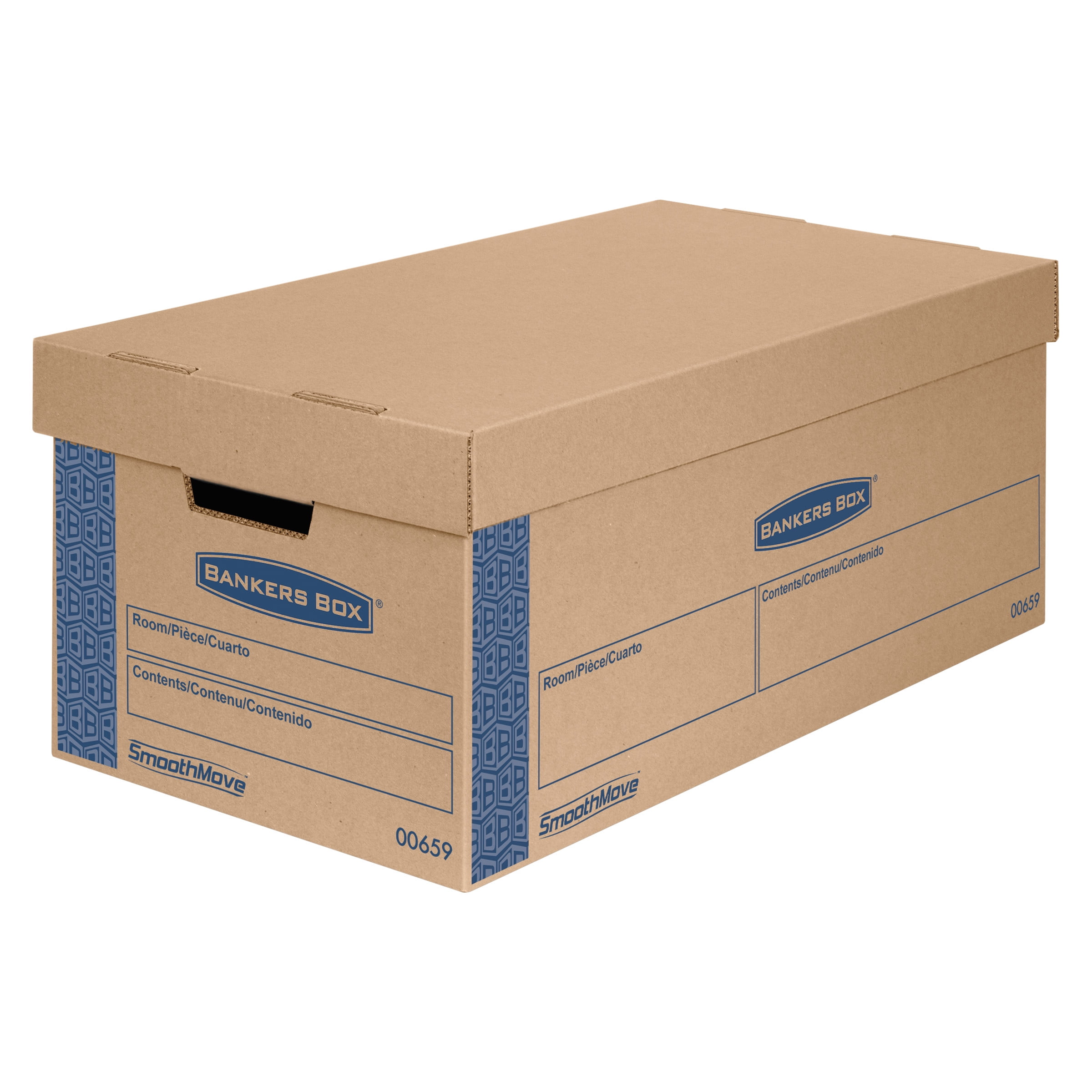 Bankers Box SmoothMove Prime Moving & Storage Boxes, Small, Half