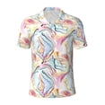 thumbnail image 2 of Daiia Abstract Marble Texture Pattern Men’s Polo Shirts,Solid Deck Shirt,Classic Fit, Breathable Cotton Polo for Casual and Sport Wear-Small, 2 of 7