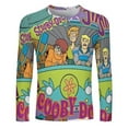 thumbnail image 2 of Scooby Doo Men's Graphic T Shirts Long Sleeve Printed Tee Tops Autumn Casual T-Shirt Fall Clothes L, 2 of 6