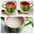 thumbnail image 4 of Jiyike Watermelon Coffee Mug Ceramic Water Mug Milk Mug Home Office Coffee Cup Household Water Cup Cartoon Mug, 4 of 10