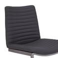 thumbnail image 4 of April Contemporary Dining Chair in Brushed Stainless Steel Finish and Grey Faux Leather - Set of 2, 4 of 9