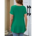 thumbnail image 3 of Fancyglim Women Tunic Tops V-Neck Short Sleeve A Line Blouse Summer Shirt M - 3XL, 3 of 5