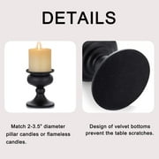 Sziqiqi Vintage Black Candle Holders for Pillar Candles Metal Set of 3
