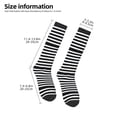 thumbnail image 2 of Balery Black And White Stripes Calcetines novedosos Calcetines deportivos Calcetines hasta la rodilla Calcetines de algodón Calcetines originales y geniales, 2 of 6