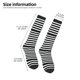 thumbnail image 2 of Fotbe Black And White Stripes Calcetas Divertidas Estampadas para Hombre y Mujer, Calcetas de Algodón hasta la Rodilla para Caminar, Correr, Enfermería y Embarazo, 2 of 6