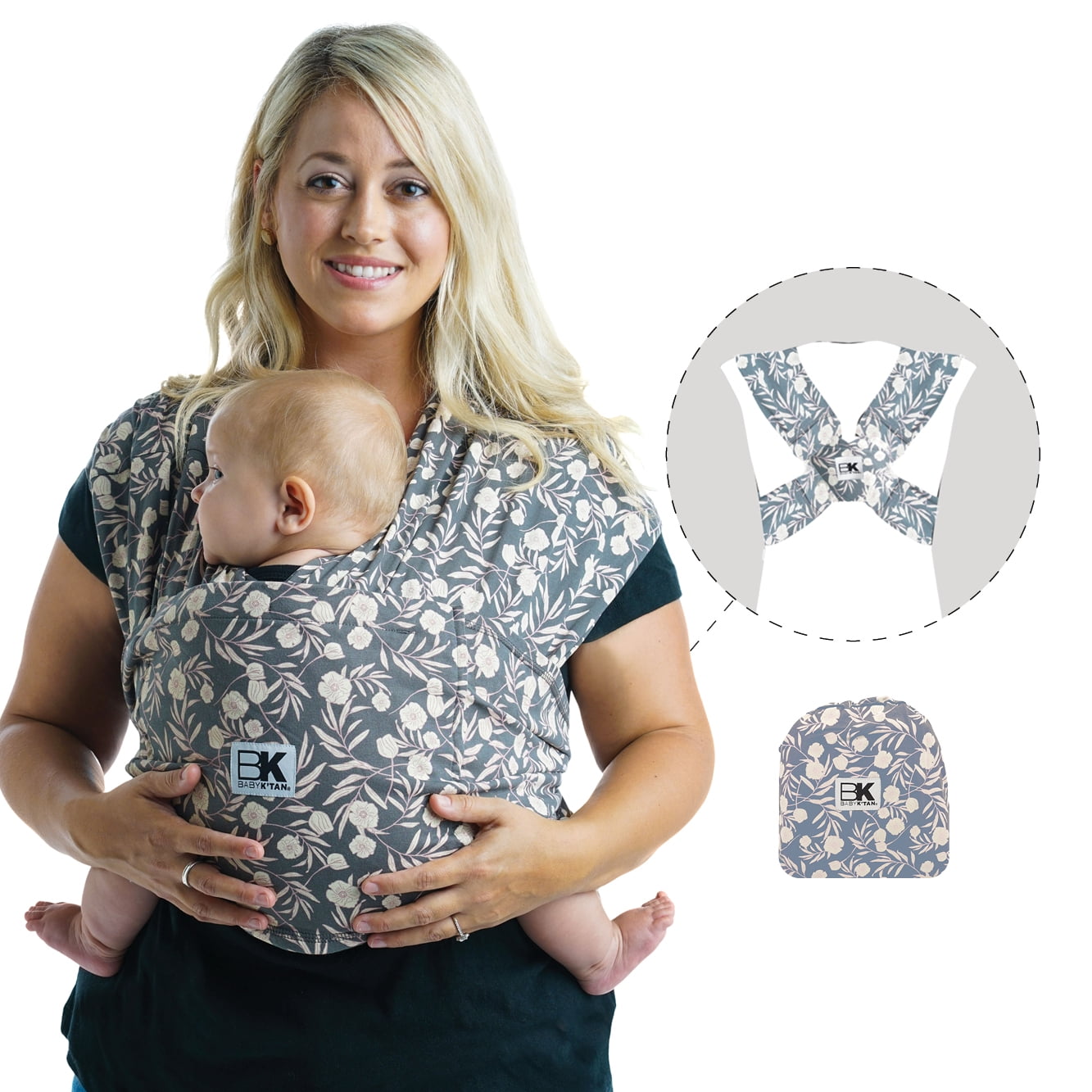 Heather Gray NEW Baby K’tan ORIGINAL Cotton Wrap-style Baby Carrier Small 